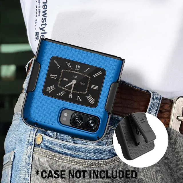 Alt view image 6 of 6 - Belt Clip Holster for Motorola RAZR 2022 5G Flip Phone (Made for Our Slim Case)