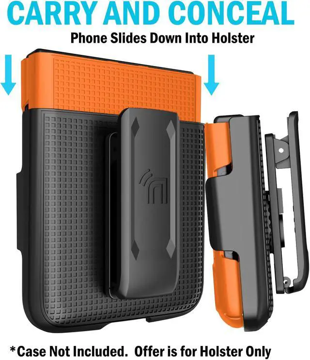 Alt view image 4 of 6 - Belt Clip Holster for Motorola RAZR 2022 5G Flip Phone (Made for Our Slim Case)