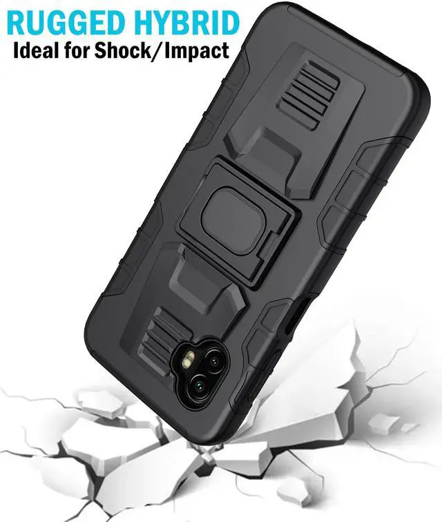 Alt view image 6 of 7 - Special Ops Tactical Rugged Shield Case for Nokia C110 Phone - Matte Black