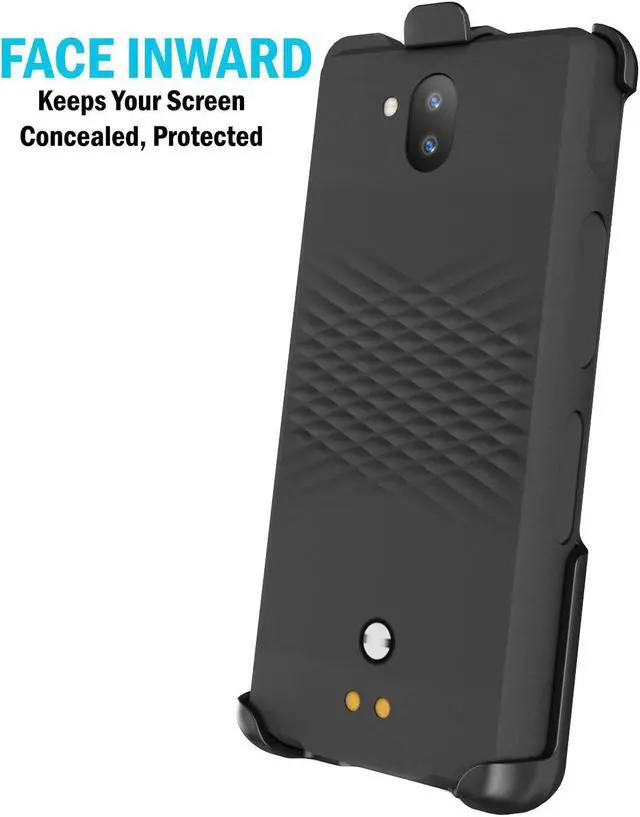 Alt view image 4 of 7 - Black Rotating/Ratchet Belt Clip Holster Case for Sonim XP10 5G Phone (XP9900)