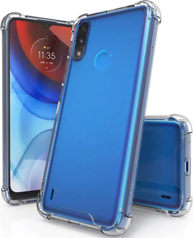 Main image of AquaFlex Anti-Shock Clear Phone Case Slim Cover for Motorola Moto E7 Power