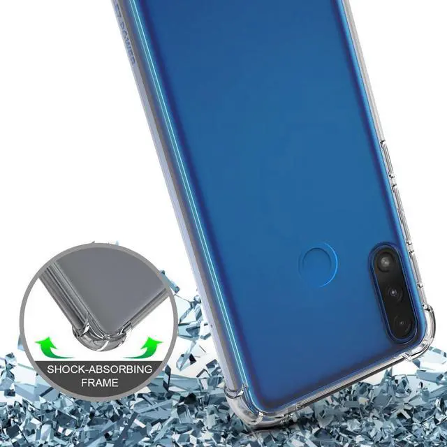 Alt view image 4 of 5 - AquaFlex Anti-Shock Clear Phone Case Slim Cover for Motorola Moto E7 Power