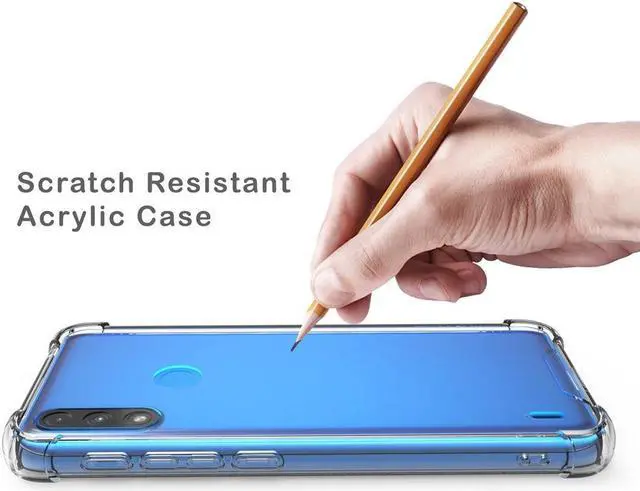 Alt view image 5 of 5 - AquaFlex Anti-Shock Clear Phone Case Slim Cover for Motorola Moto E7 Power