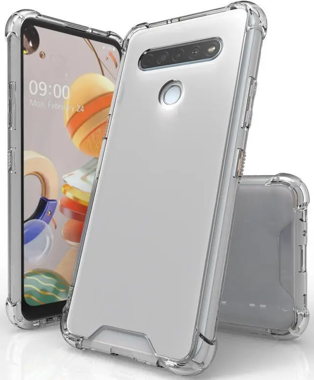 Main image of AquaFlex Transparent Anti-Shock Clear Phone Case Slim Cover for LG K61