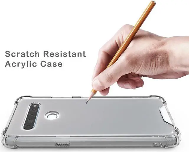 Alt view image 5 of 5 - AquaFlex Transparent Anti-Shock Clear Phone Case Slim Cover for LG K61