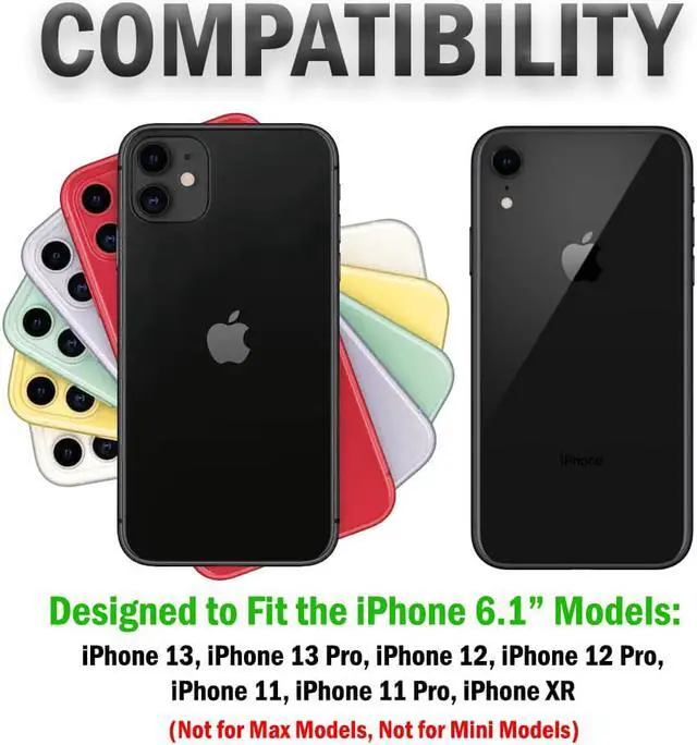 Alt view image 7 of 7 - Black Leather Case Pouch Belt Clip Harness Loop for iPhone 15 14 13 12 XR Phone