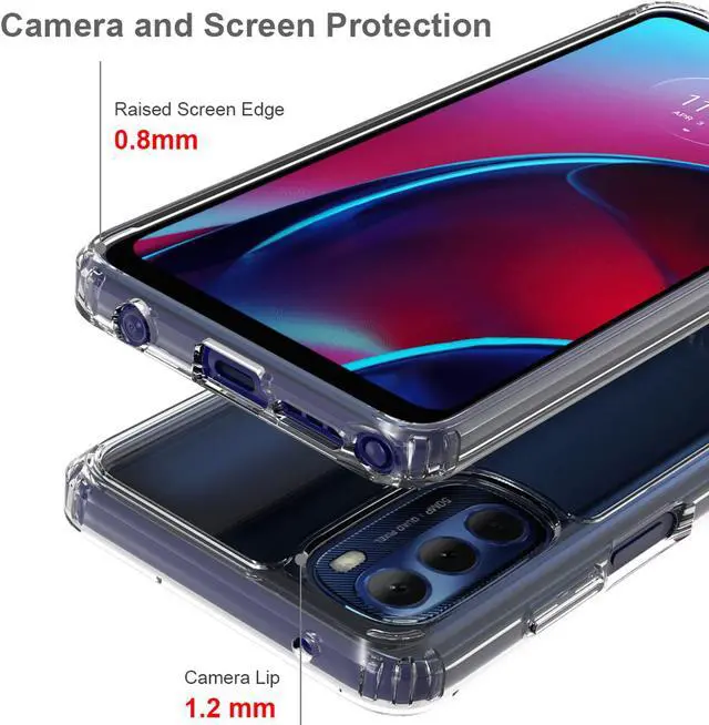 Alt view image 3 of 6 - AquaFlex Anti-Shock Clear Case Slim Cover for Moto G Stylus 4G (2022)
