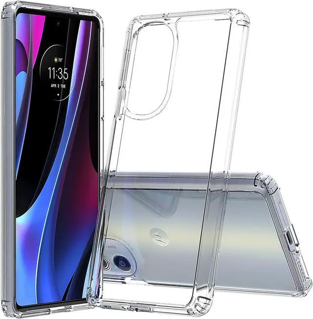 Main image of AquaFlex Transparent Anti-Shock Clear Case Slim Cover for Moto Edge Plus 5G 2022