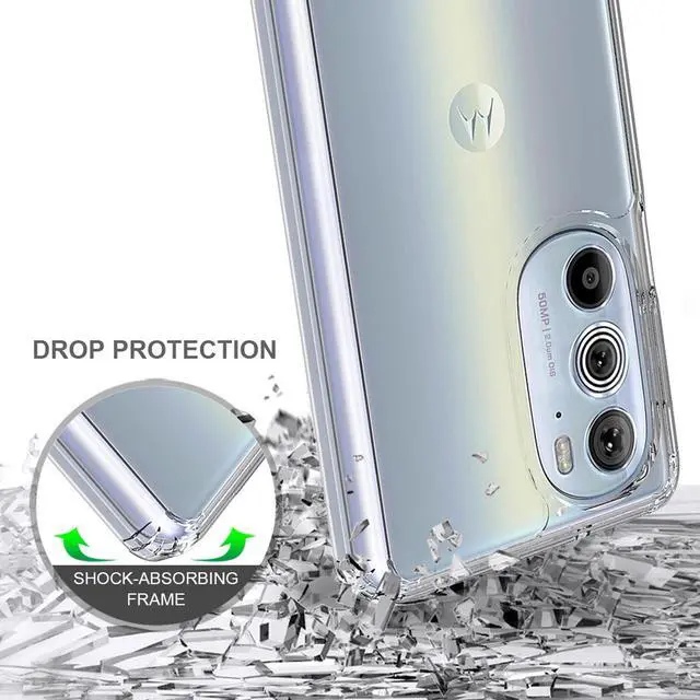 Alt view image 4 of 7 - AquaFlex Transparent Anti-Shock Clear Case Slim Cover for Moto Edge Plus 5G 2022