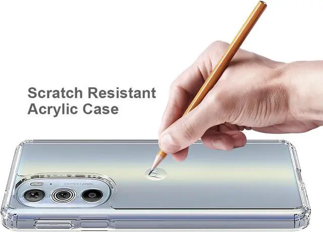 Alt view image 6 of 7 - AquaFlex Transparent Anti-Shock Clear Case Slim Cover for Moto Edge Plus 5G 2022