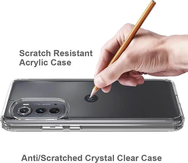 Alt view image 5 of 5 - AquaFlex Transparent Anti-Shock Clear Case Slim Cover for Motorola Edge 5G 2022