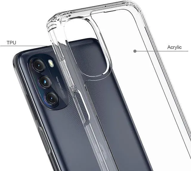 Alt view image 2 of 6 - AquaFlex Transparent Anti-Shock Clear Case Slim Cover for Moto G 5G 2022
