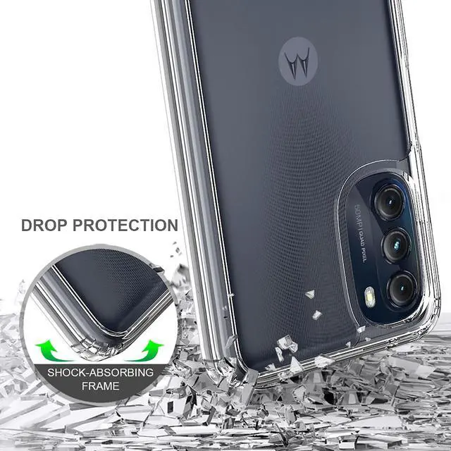 Alt view image 4 of 6 - AquaFlex Transparent Anti-Shock Clear Case Slim Cover for Moto G 5G 2022