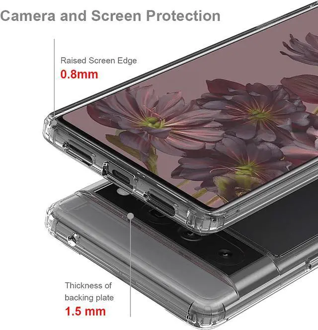 Alt view image 3 of 5 - AquaFlex Transparent Anti-Shock Clear Case Slim Cover for Google Pixel 7 Pro