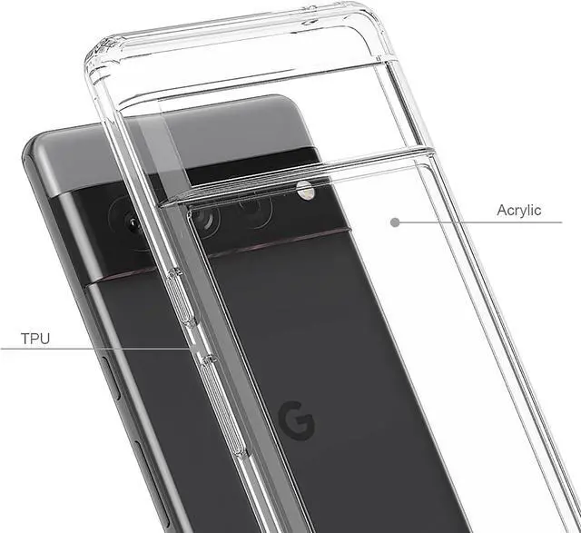 Alt view image 2 of 5 - AquaFlex Transparent Anti-Shock Clear Case Slim Cover for Google Pixel 7 Pro
