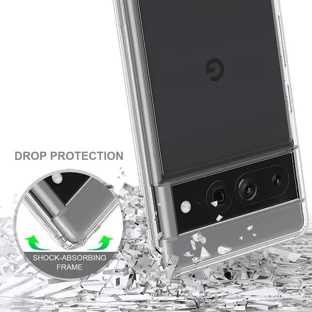 Alt view image 4 of 5 - AquaFlex Transparent Anti-Shock Clear Case Slim Cover for Google Pixel 7 Pro