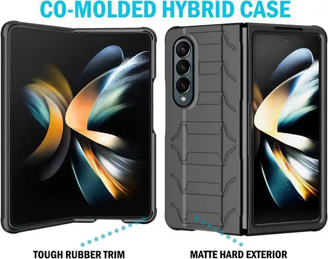 Alt view image 6 of 7 - Case Cover Holster Belt Clip S Pen Holder for Samsung Galaxy Z Fold 4 5G - Black