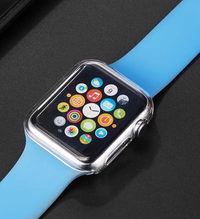 Alt view image 7 of 7 - Case for Apple Watch (SERIES 4, 40mm) - Clear Hard Shell Screen Guard Cover