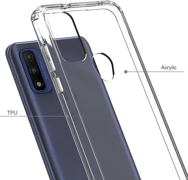 Alt view image 2 of 6 - AquaFlex Transparent Anti-Shock Clear Case Cover for Moto G Power (2022)