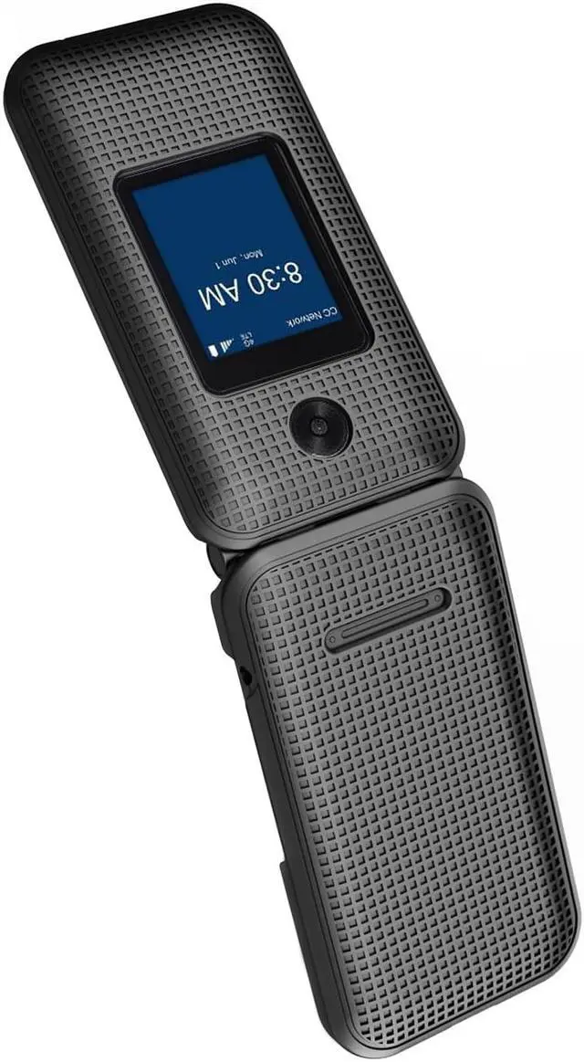 Alt view image 6 of 7 - Leather Case Screen Guard Belt Clip for NUU F4L Flip Phone / Blu Tank Flip / F42