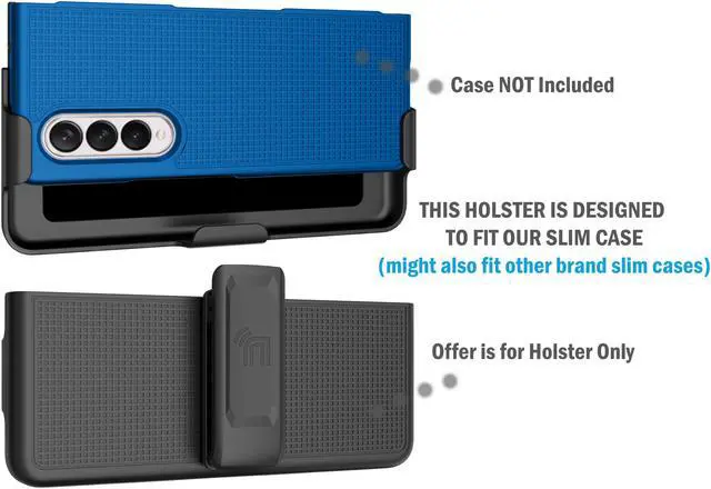 Alt view image 4 of 4 - Belt Clip Holster for Samsung Galaxy Z Fold 3 Phone (ONLY FOR USE W/ SLIM CASE)