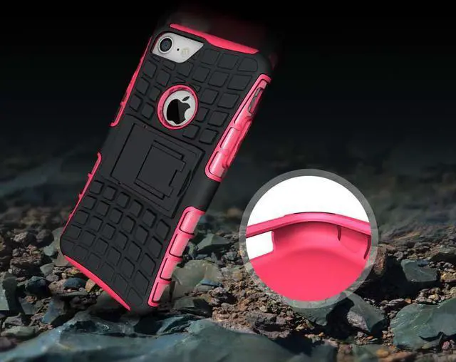 Alt view image 4 of 7 - PINK GRENADE GRIP RUGGED TPU SKIN HARD CASE COVER STAND FOR APPLE iPHONE 7/8