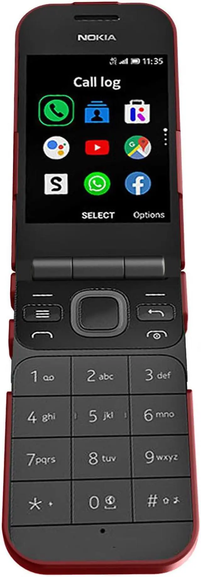 Alt view image 7 of 7 - Red Grid Texture Case Slim Hard Shell Slim Cover for Nokia 2720 V Flip Phone