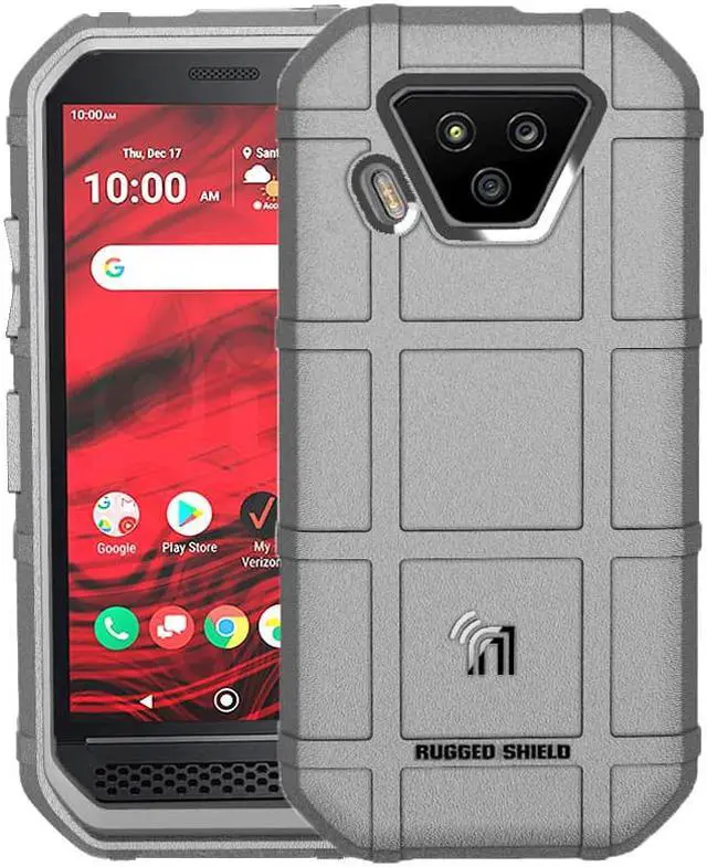 Main image of Gray Tactical Rugged Shield Case Cover for Verizon Kyocera DuraForce Ultra 5G