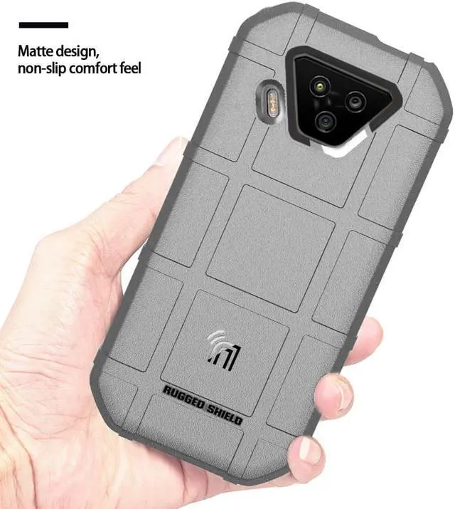 Alt view image 3 of 7 - Gray Tactical Rugged Shield Case Cover for Verizon Kyocera DuraForce Ultra 5G
