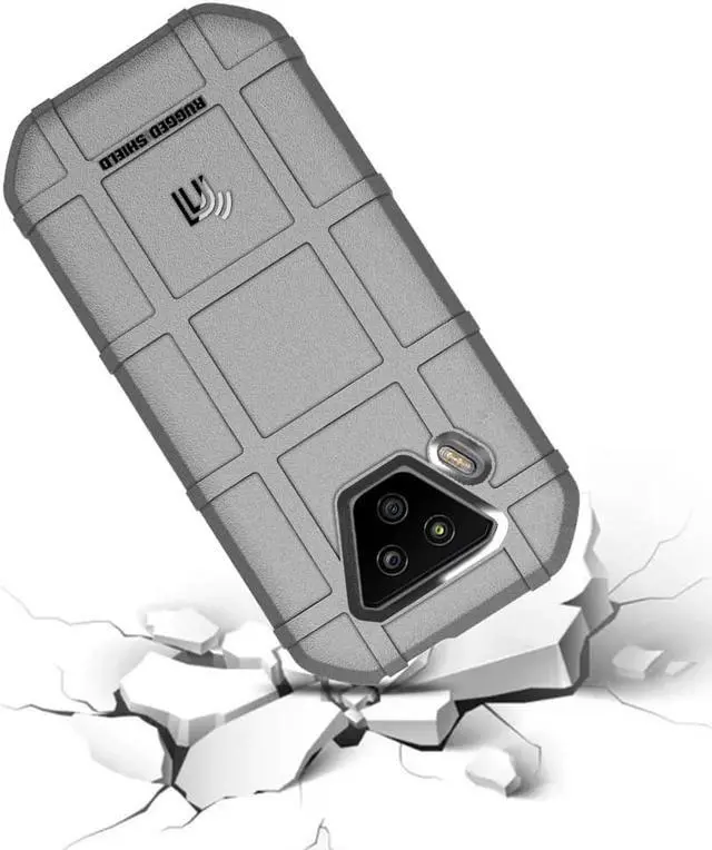 Alt view image 5 of 7 - Gray Tactical Rugged Shield Case Cover for Verizon Kyocera DuraForce Ultra 5G
