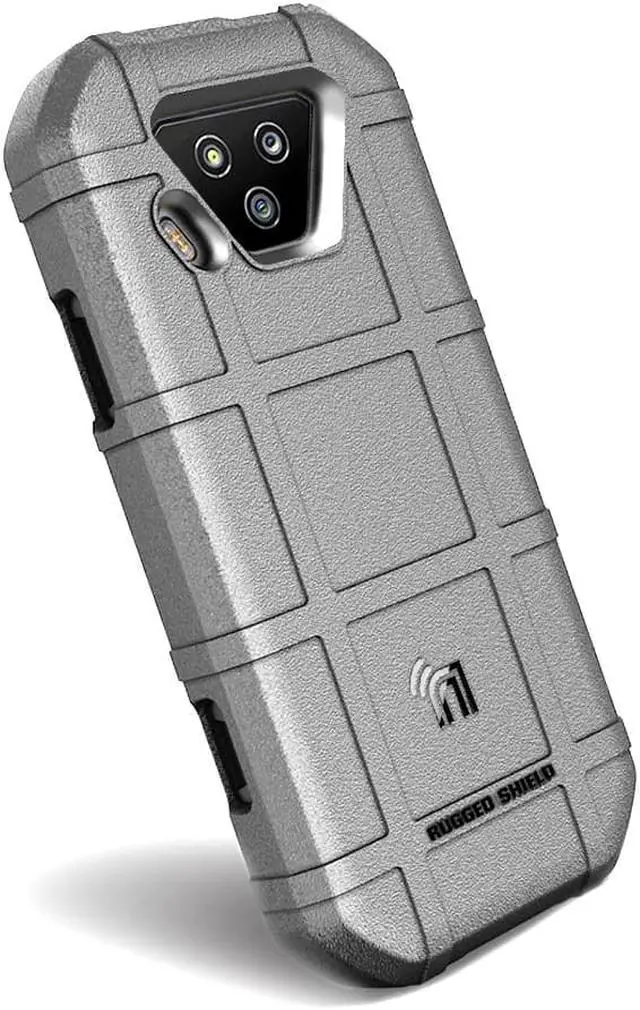 Alt view image 6 of 7 - Gray Tactical Rugged Shield Case Cover for Verizon Kyocera DuraForce Ultra 5G