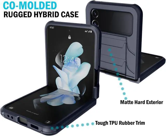 Alt view image 4 of 7 - Case for Samsung Galaxy Z Flip 4, Special Ops Tactical Cover - Navy Blue
