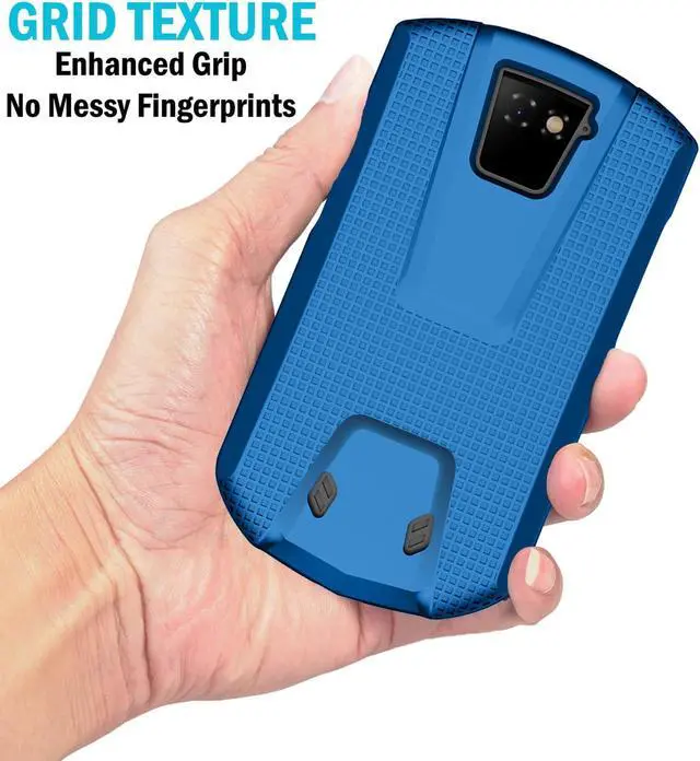 Alt view image 5 of 7 - Hard Case Cover and Belt Clip Holster for Unihertz Titan Pocket Phone - Blue