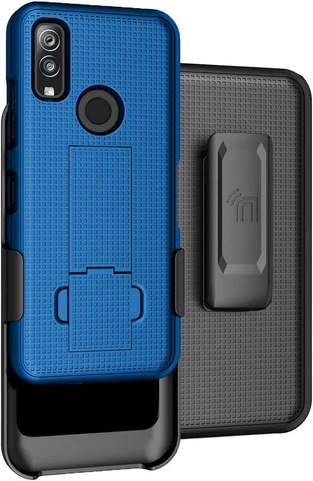 Main image of Blue Case Cover Kickstand and Belt Clip Holster for Kyocera DuraSport 5G UW