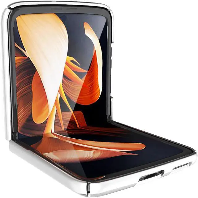 Alt view image 6 of 7 - Pearl White Hard Case Slim Textured Phone Cover for Motorola Moto RAZR 2022 5G