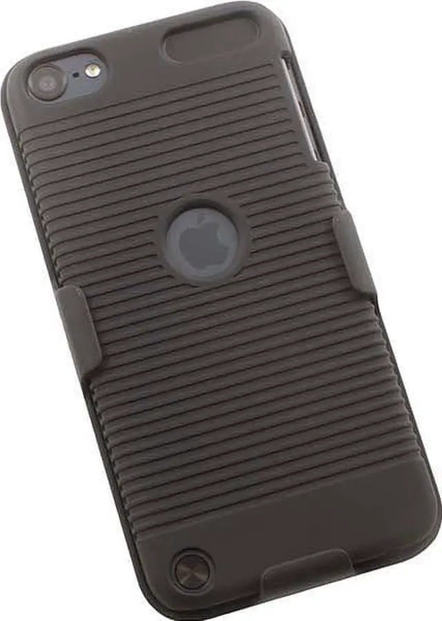 Main image of BLACK HARD CASE COVER + BELT CLIP HOLSTER STAND FOR iPOD TOUCH 5 6 7