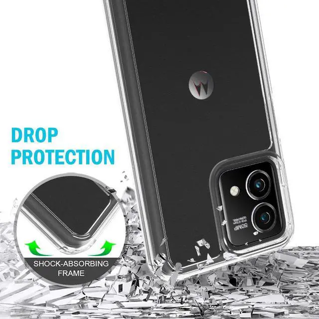 Alt view image 4 of 7 - Black Hard Case Stand and Belt Clip Holster for Motorola Moto G Power 5G (2023)