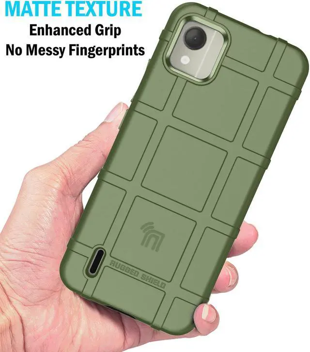 Alt view image 4 of 7 - Special Ops Rugged Case and Belt Clip Holster for Nokia C110 Phone - Olive Green