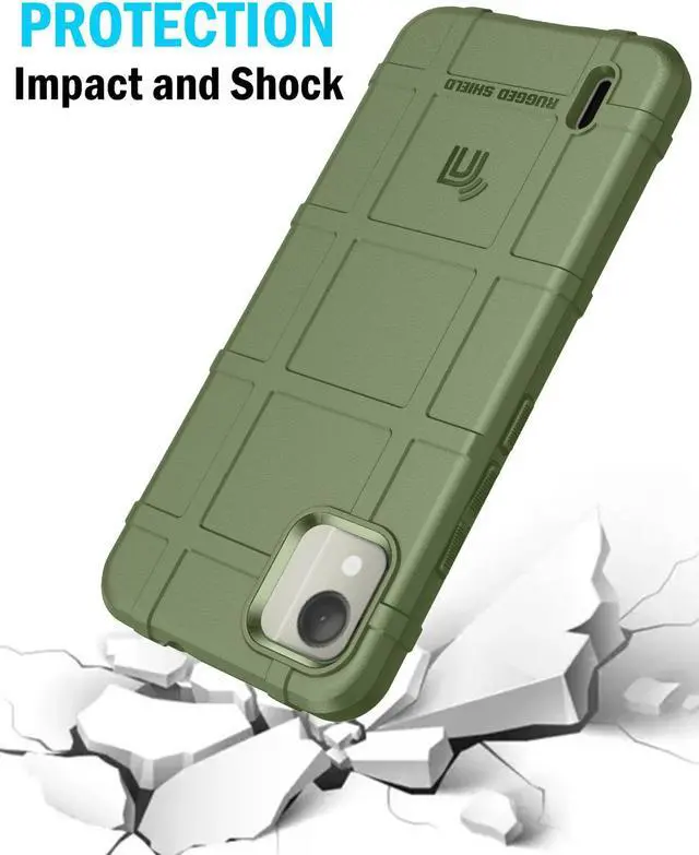 Alt view image 5 of 7 - Special Ops Rugged Case and Belt Clip Holster for Nokia C110 Phone - Olive Green