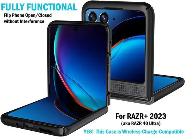 Black Grid Textured Hard Case Slim Cover for Motorola RAZR Plus (2023 ...