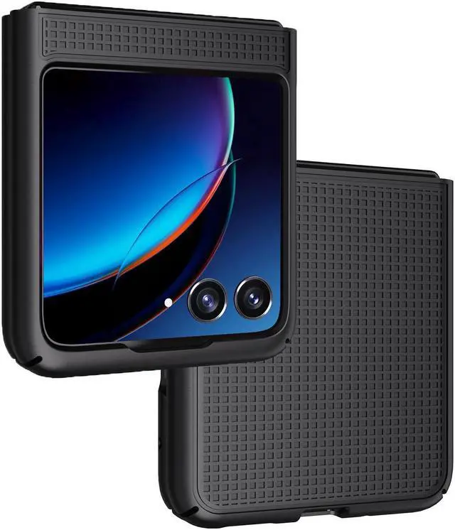 Black Grid Textured Hard Case Slim Cover for Motorola RAZR Plus (2023 ...