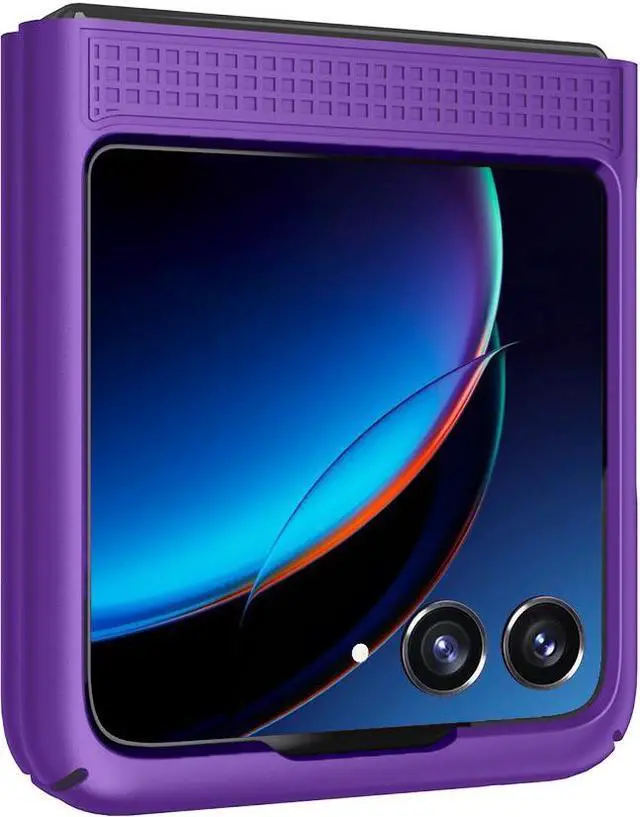 Purple Textured Hard Case Slim Phone Cover for Motorola RAZR Plus (2023 ...