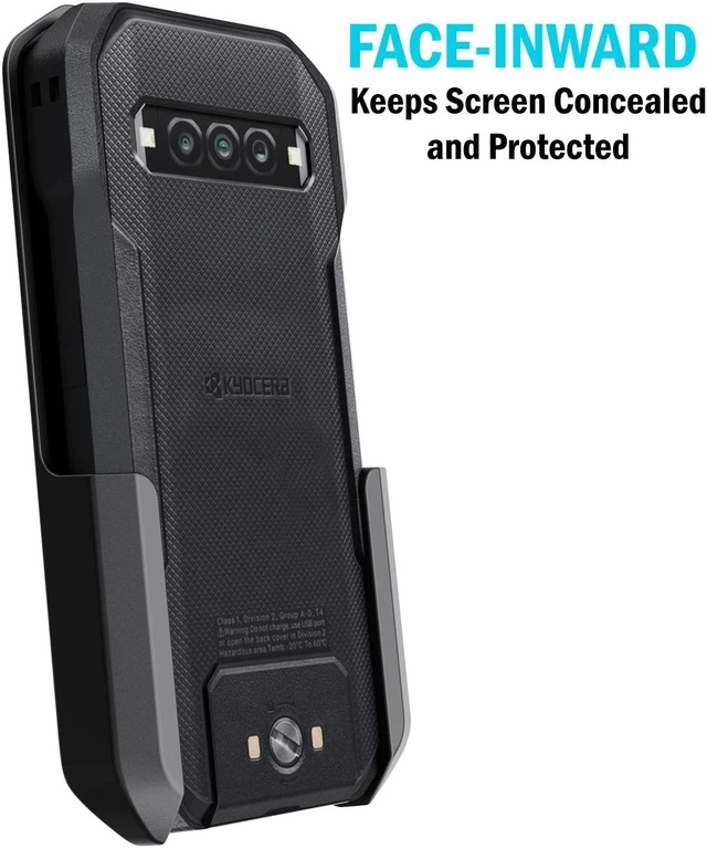 Alt view image 4 of 7 - Black Anchor Lock Belt Clip Holster Case for Kyocera DuraForce Pro 3