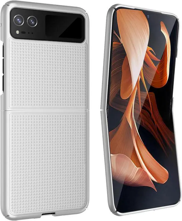 Alt view image 5 of 7 - Pearl White Hard Case Slim Phone Cover for Motorola RAZR 2023 (aka RAZR 40)