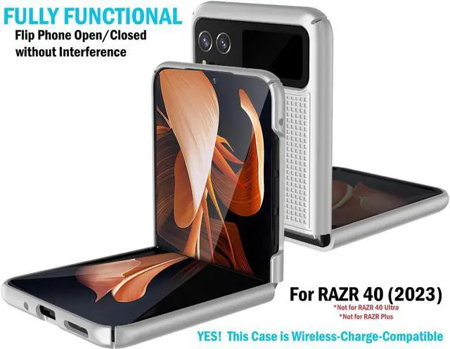 Alt view image 6 of 7 - Pearl White Hard Case Slim Phone Cover for Motorola RAZR 2023 (aka RAZR 40)