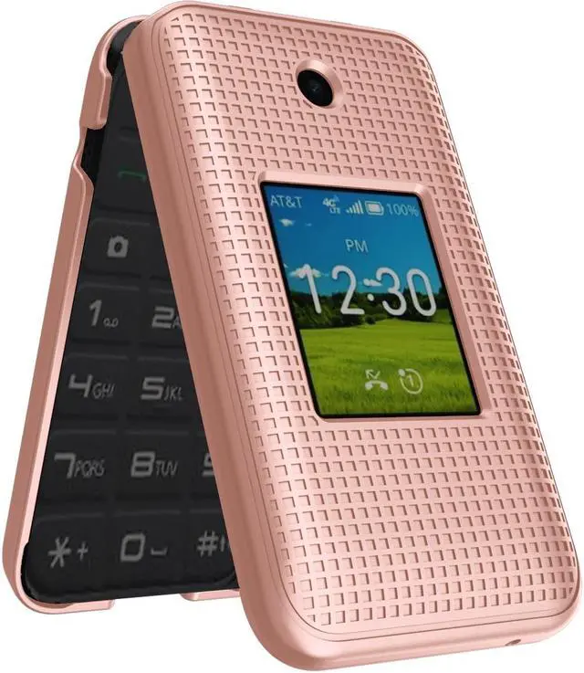 Alt view image 3 of 7 - Rose Gold Pink Hard Case Slim Phone Cover for AT&T Cingular Flex 2 (Debut Flex)