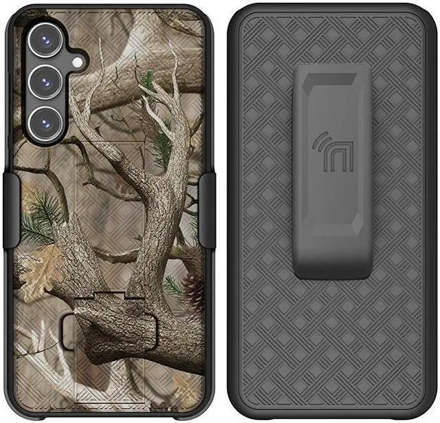 Alt view image 2 of 7 - Slim Case and Belt Clip Combo for Samsung Galaxy S23 FE Phone (2023) - Bush Camo