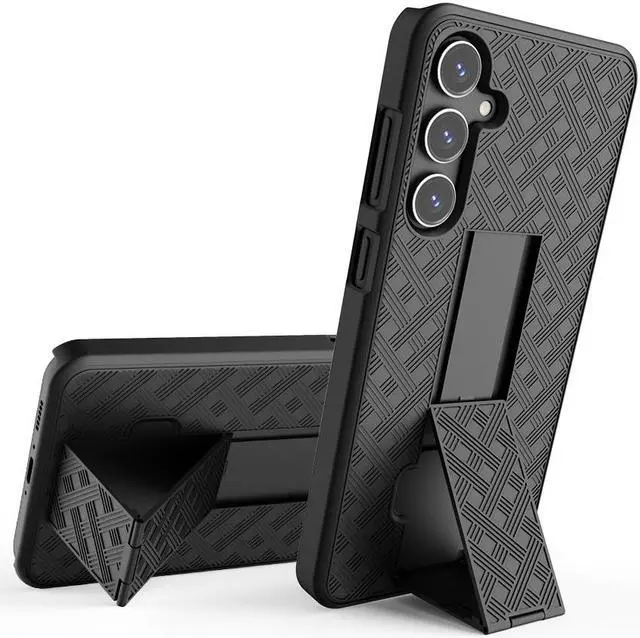 Alt view image 4 of 7 - Slim Case and Belt Clip Combo for Samsung Galaxy S23 FE Phone (2023) - Black