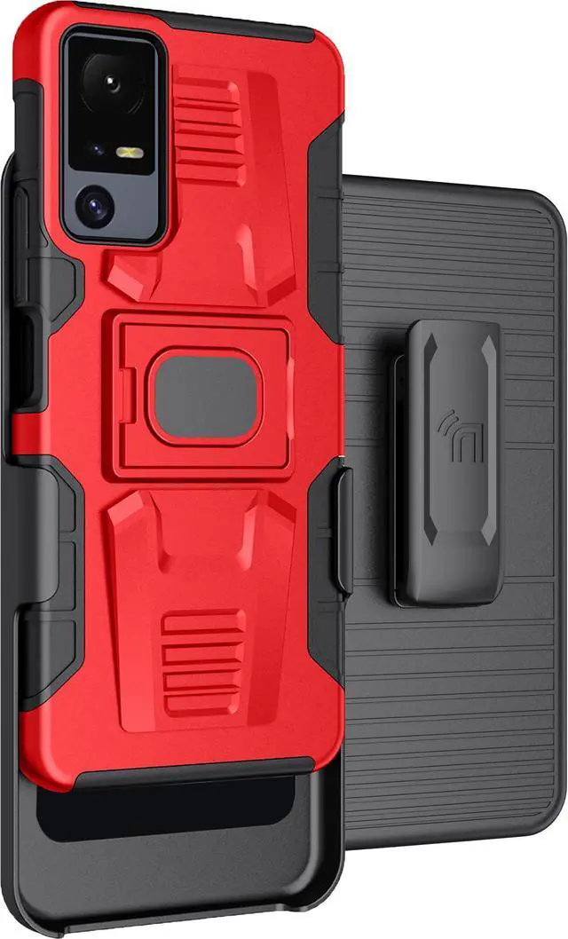 Rugged Case Stand and Belt Clip for Jitterbug Smart Phone TCL