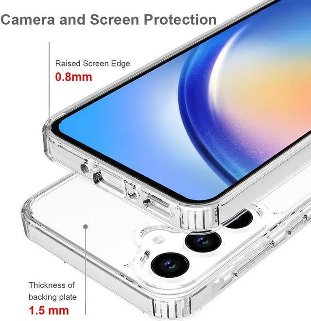 Alt view image 3 of 5 - AquaFlex Anti-Shock Clear Case Slim Cover for Samsung Galaxy A15 5G